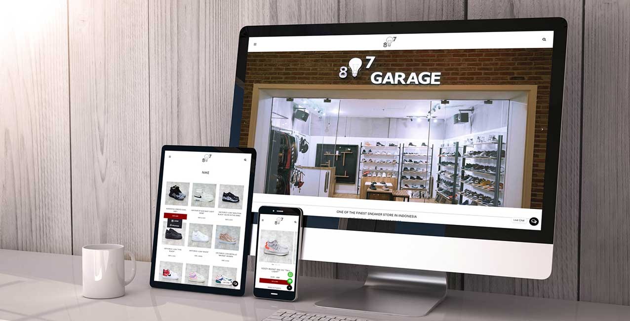 Online Shop Website "807GARAGE"